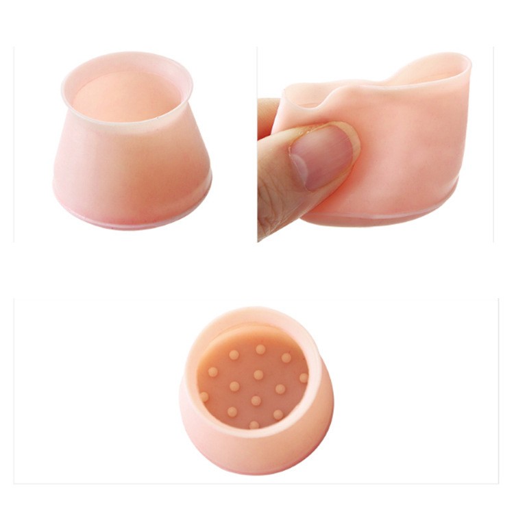 Silicone Non-slip Table Chair Leg Caps Foot Protection Bottom Cover Pads Wood Floor Protectors