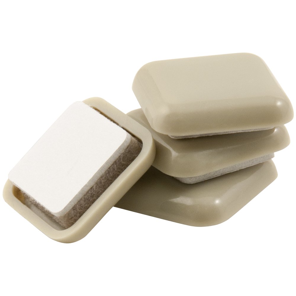 1 Inch Square Self-Stick Furniture Sliders