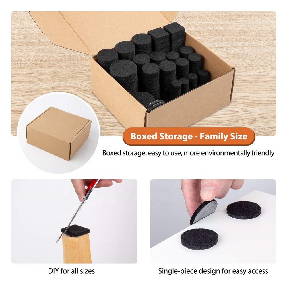 300 Pieces Thick 3M Adhesive Felt Furniture Pads with Rubber