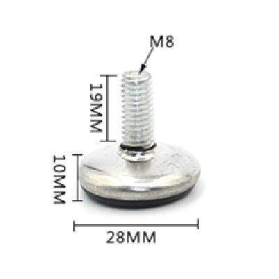 M8 28mm Diameter Base Adjustable Furniture Legs