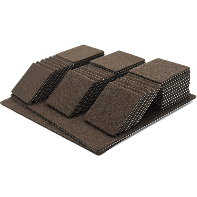 Brown Square 35MM Best Felt Furniture Pads Chair Leg Floor Protectors Felts Furniture Feet