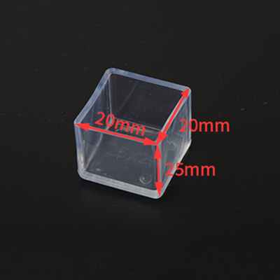 20X20mm Square Clear Chair Tips Rubber Leg Tips