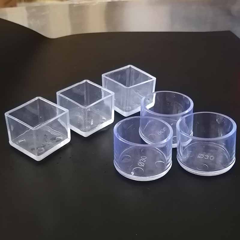 35X35MM Silicone Table Chair Leg Caps Anti Slip Prevent Scratches Clear Square weiliys