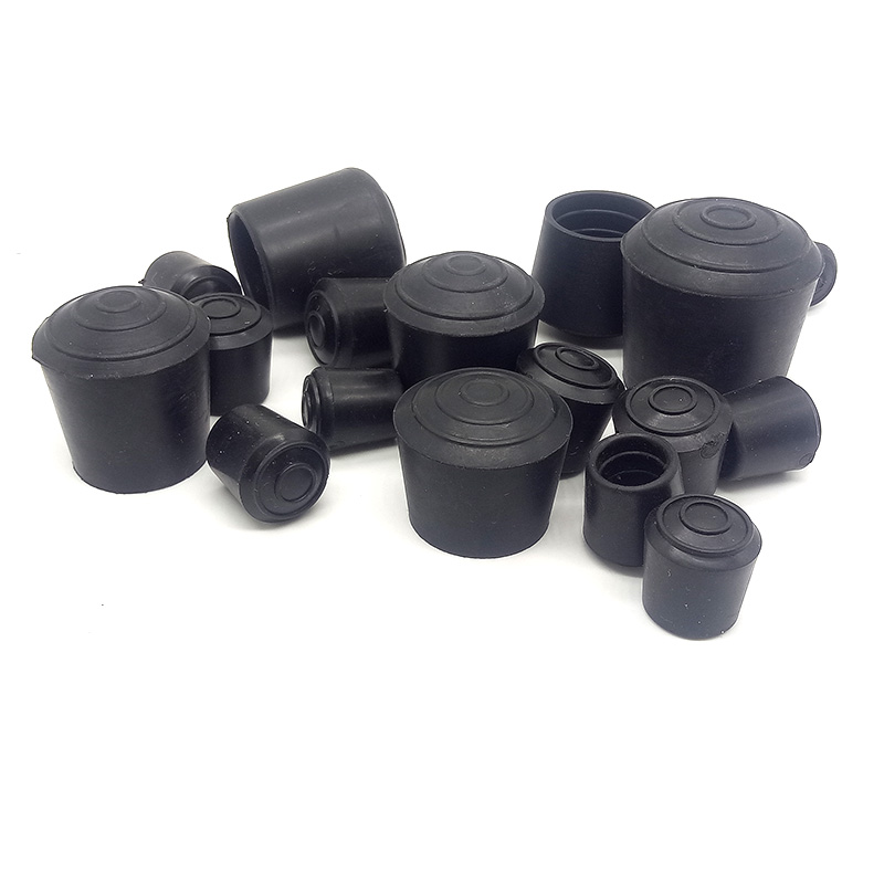 Rubber Round End Cap Cover Flexible Black Tube Caps