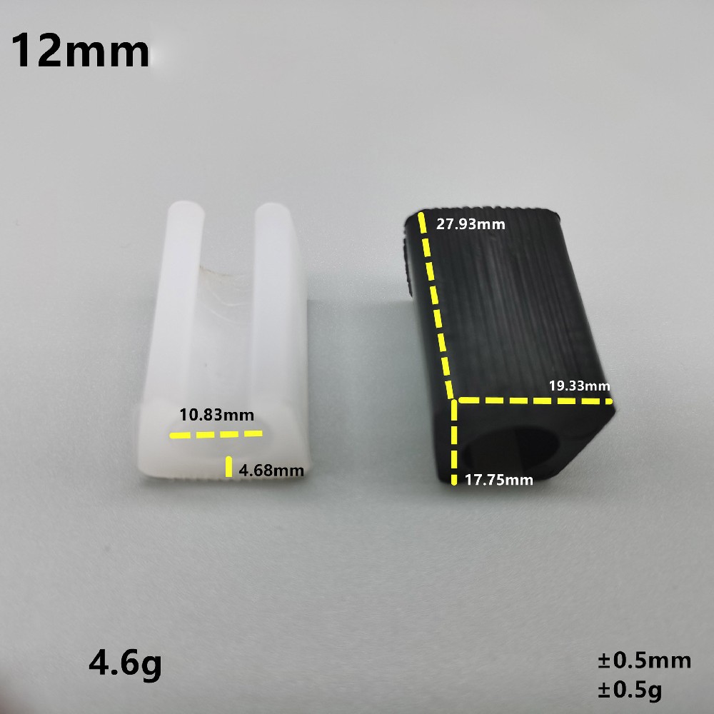 12mm Dia Chair Tubing Pipe Foot Round U-Shape Plastic Caps