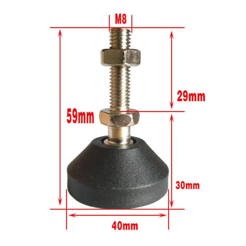 M8 Industrial aluminum alloy profile fixed adjustment foot