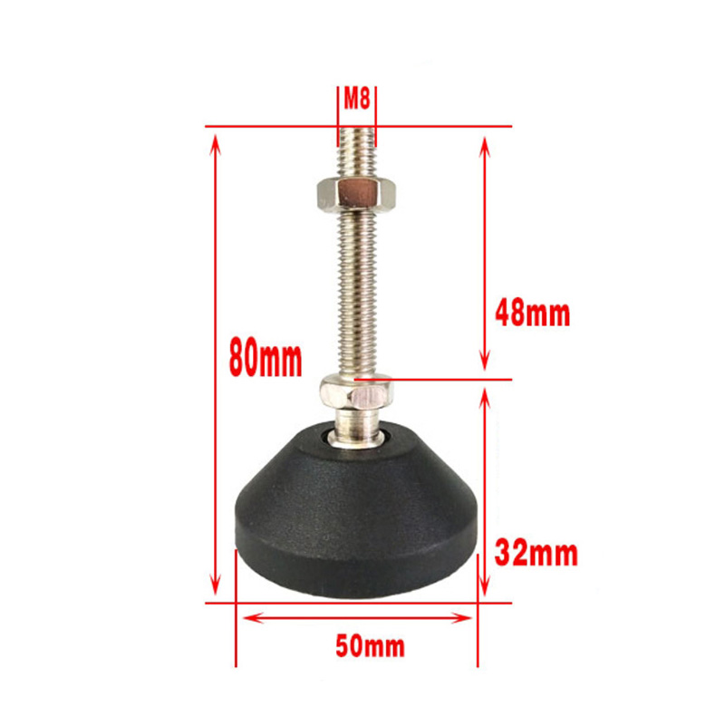 M8 50MM Mechanical heavy-duty support rubber M5M8 shock-absorbing feet