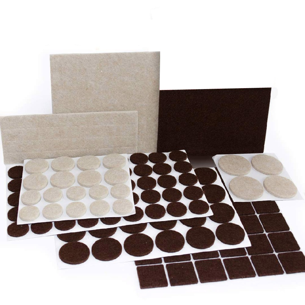 Self Adhesive Square Furniture Felt Pad Surface Protector for Hardwood, Tile, Laminated Floor