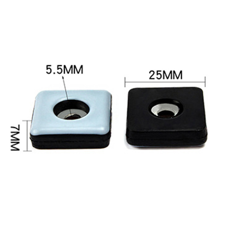 Square PTFE Teflon Screw on Furniture Gliders Teflon Furniture Sliders,Furniture Glides with Screws Nail